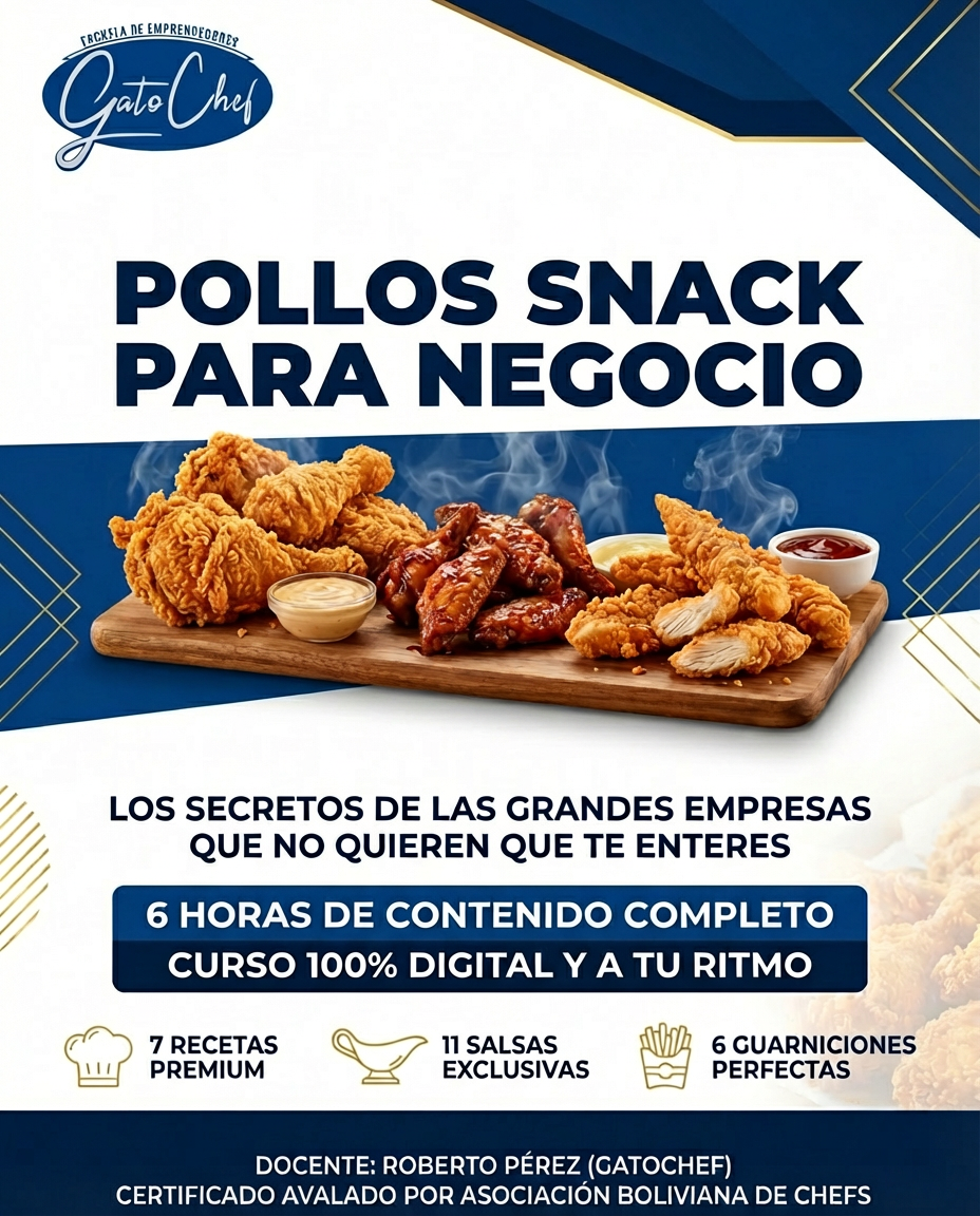 Portada Curso Pollo Snack Gato Chef Editada